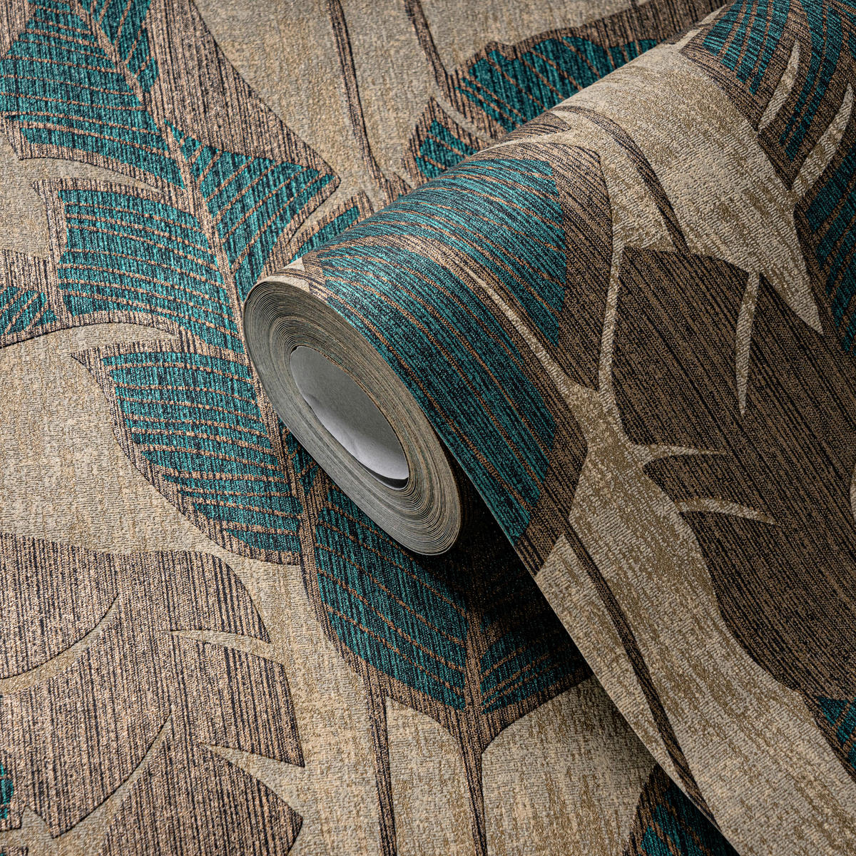 A.S.Creation Vliestapete grün beige schwarz B/H/D: ca. 53x1005x9,4 cm Vliestapete - beige/schwarz (9,40/1005,00cm) - A.S.Creation