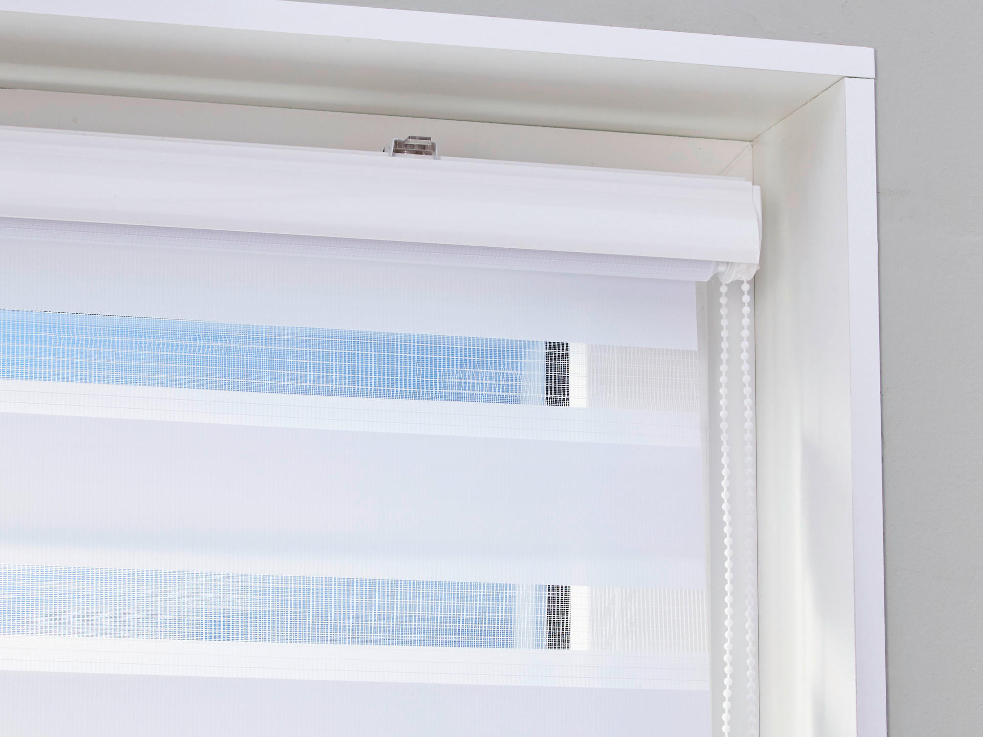 Thumbnail - POCOline Doppelrollo mit Blende Easy-Fix weiß B/L: ca. 80x220 cm