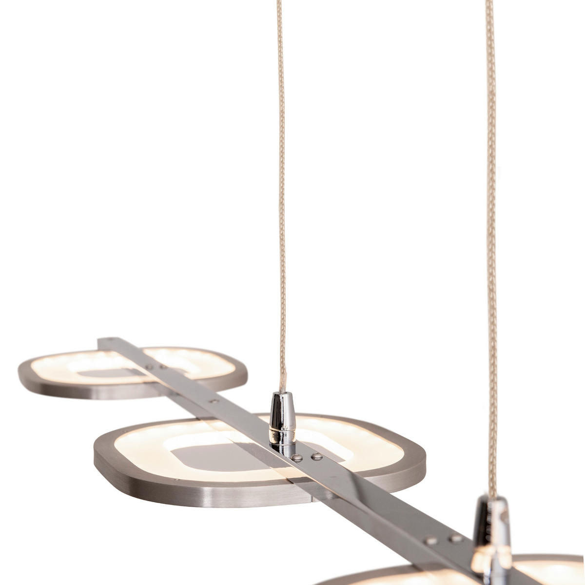 Näve Leuchten Pendelleuchte 7070342 stahlfarbig Kunststoff Metall B/H/T: ca. 16x150x100 cm null 4 Brennstellen Beam - stahlfarbig (16,00/150,00/100,00cm) - Näve Leuchten