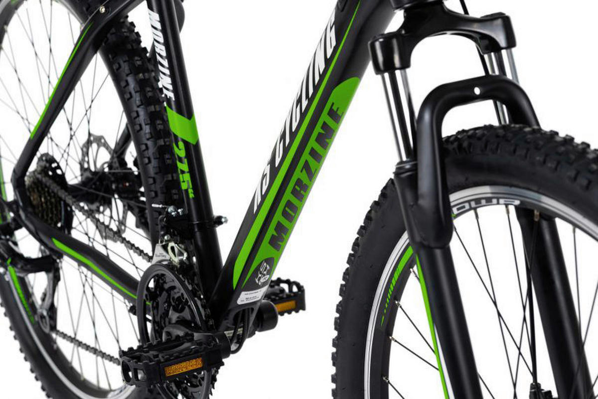 KS-Cycling Mountainbike Morzine Hardtail Morzine 27,5 Zoll Rahmenhöhe 48 cm 21 Gänge schwarz schwarz ca. 27,5 Zoll Morzine - schwarz/grün - KS-Cycling