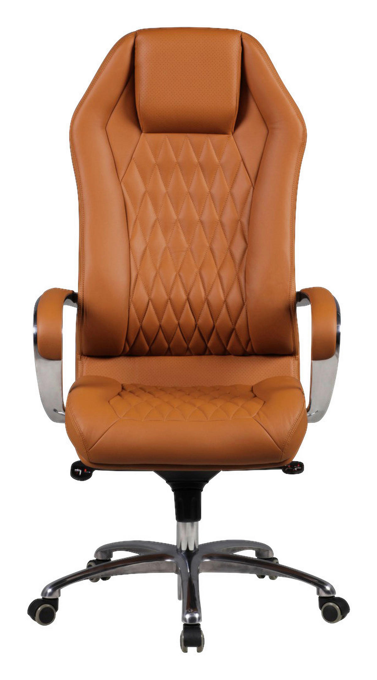 Drehstuhl braun Leder Bürostuhl MONTEREY - braun (67,00/136,00/70,00cm) - Amstyle