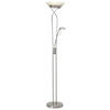 Brilliant Stehleuchte G93036/13 silber weiß Metall Glas H: ca. 180 cm Ollie - weiß/silber (180,00cm) - Brilliant