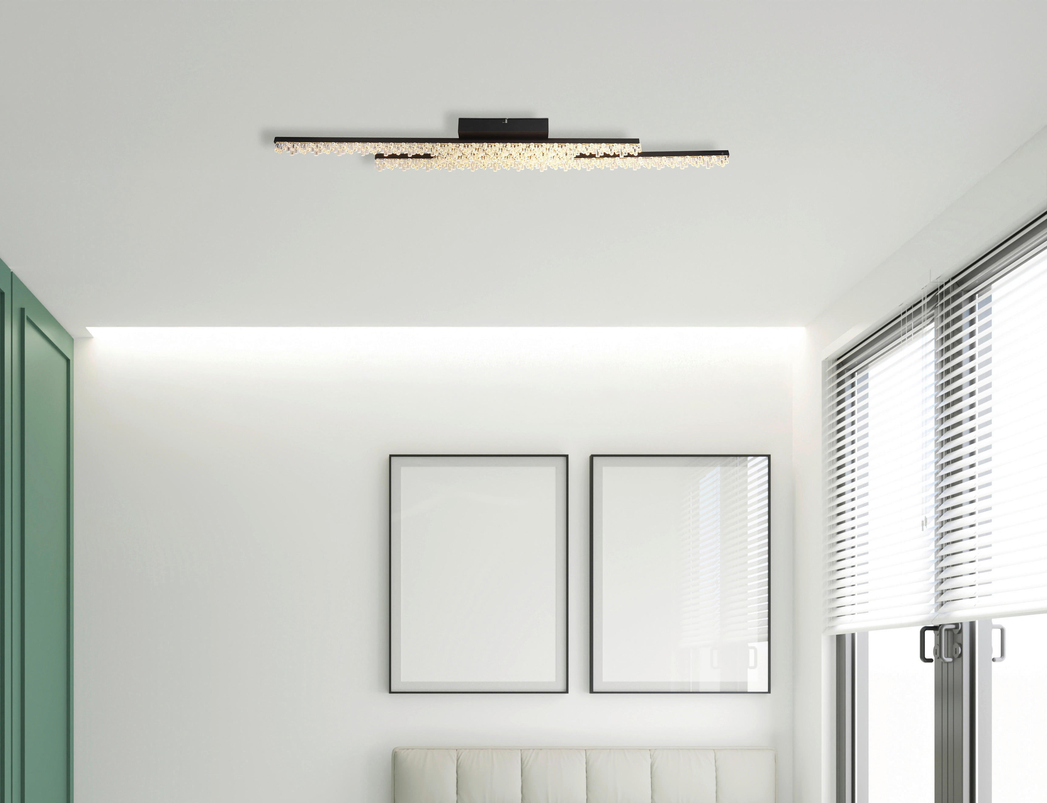 GLOBO Deckenventilator Deckenleuchte-Hilton - schwarz (14,00/9,00/104,00cm) - GLOBO