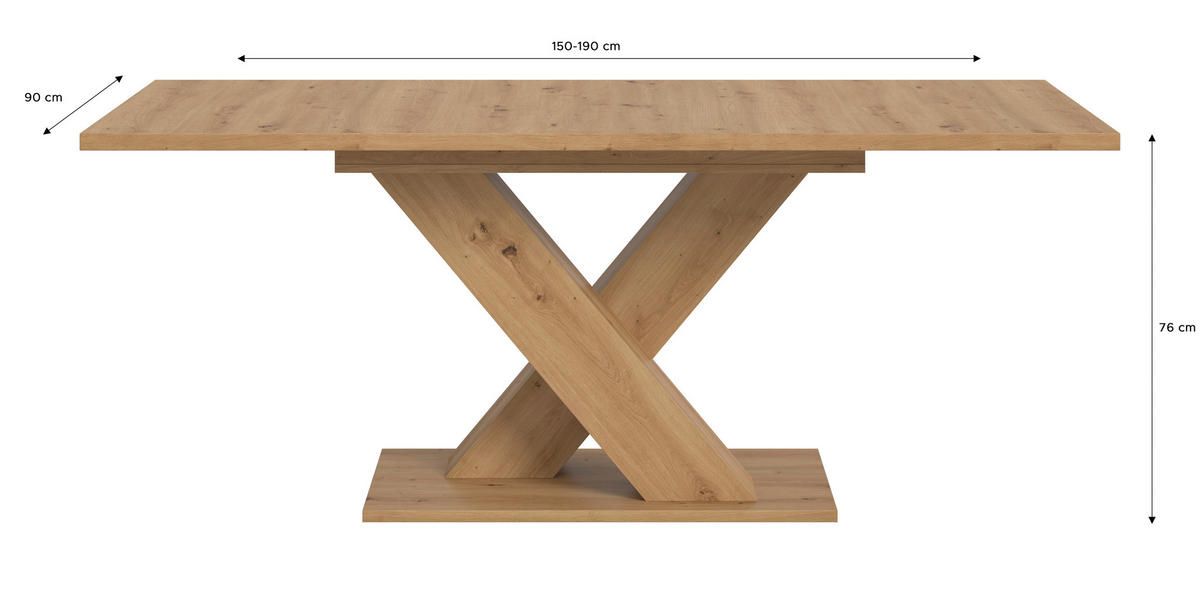 Esstisch MOTION Artisan Oak Nachbildung B/H/T: ca. 150x76x90 cm MOTION - (150,00/76,00/90,00cm) - xonox.home