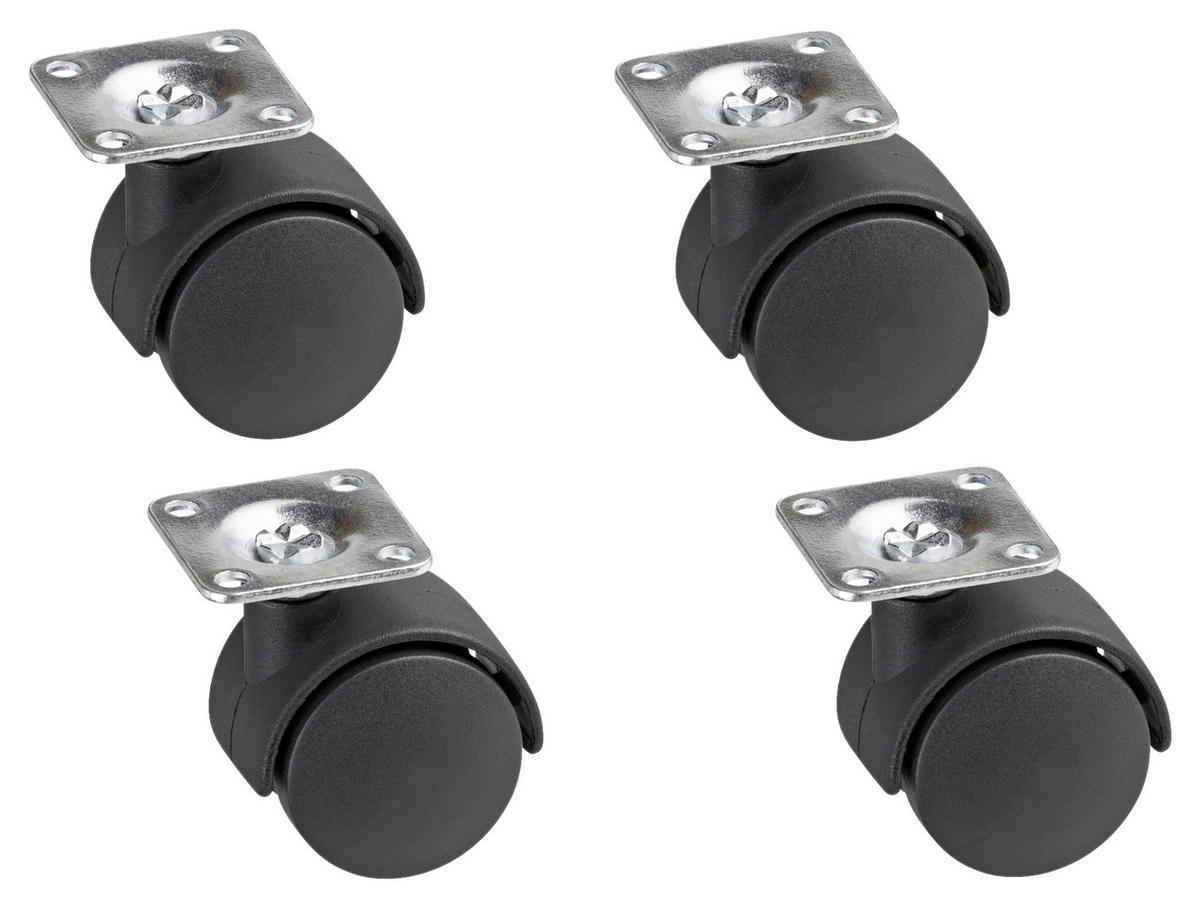 METAFRANC Doppelrollenset 4 tlg. Doppelrollenset_hart_4Stck. 40mm - METAFRANC