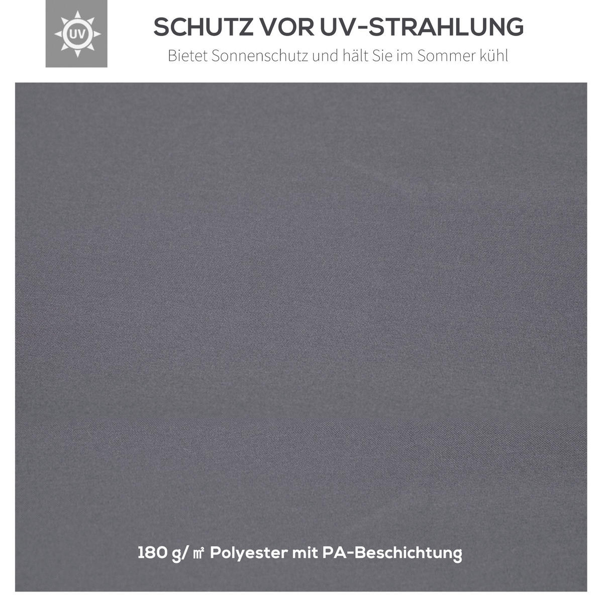 Outsunny Ersatzdach für Pavillon Ersatzdach_für_Pavillon - dunkelgrau (300,00/300,00/18,00cm) - Outsunny