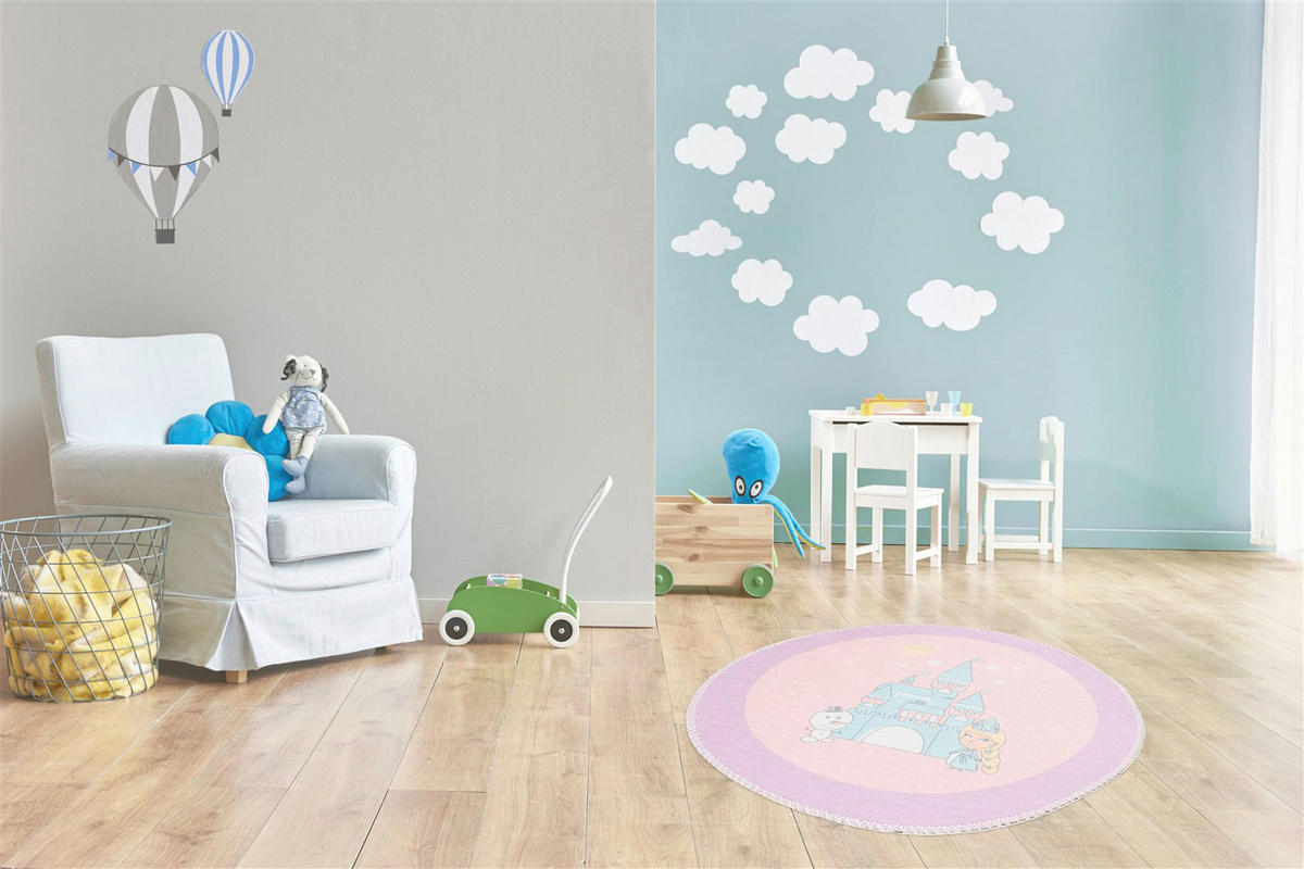 Arte Espina Flachflorteppich Playground 325 violett B/H/L: ca. 160x0,5x160 cm Playground 325 - violett (160,00/160,00/0,50cm) - Arte Espina