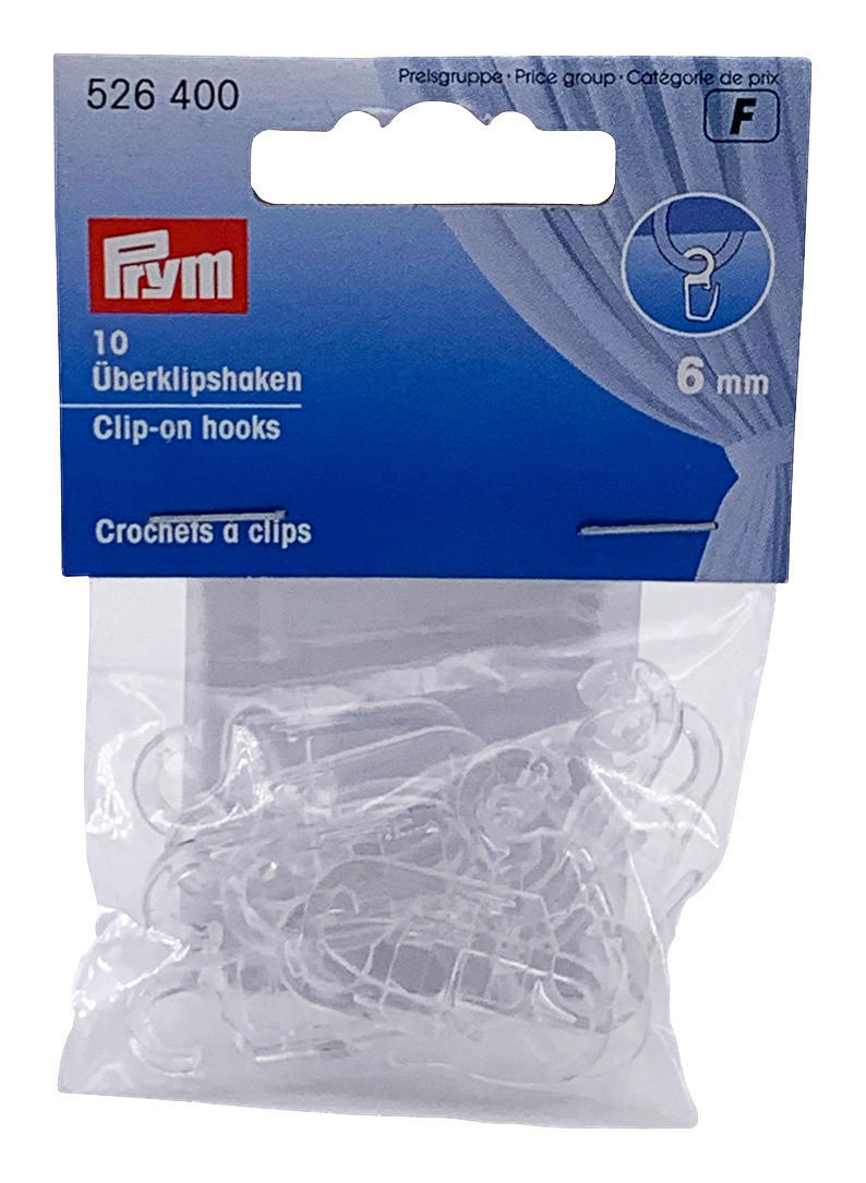 Überklipshaken transparent 10 Packstücke Überklipshaken_Prym_10erPack - transparent - Prym