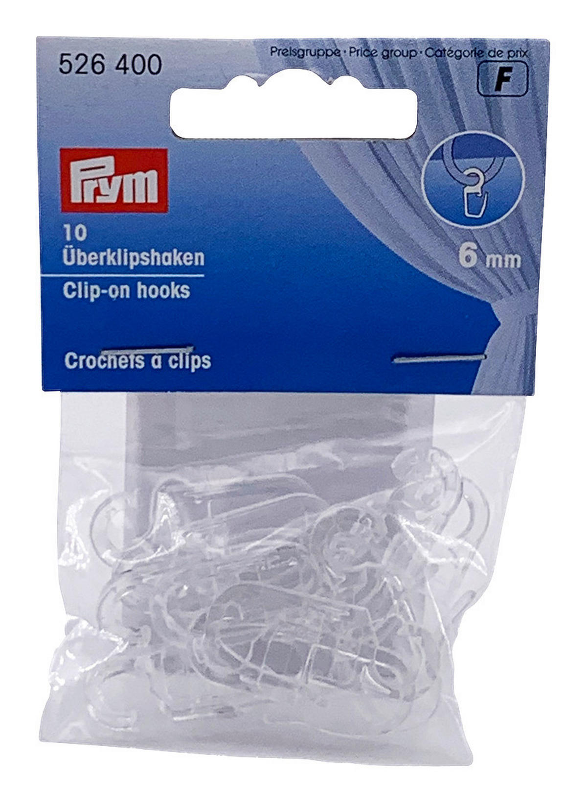 Überklipshaken transparent 10 Packstücke Überklipshaken_Prym_10erPack - transparent - Prym