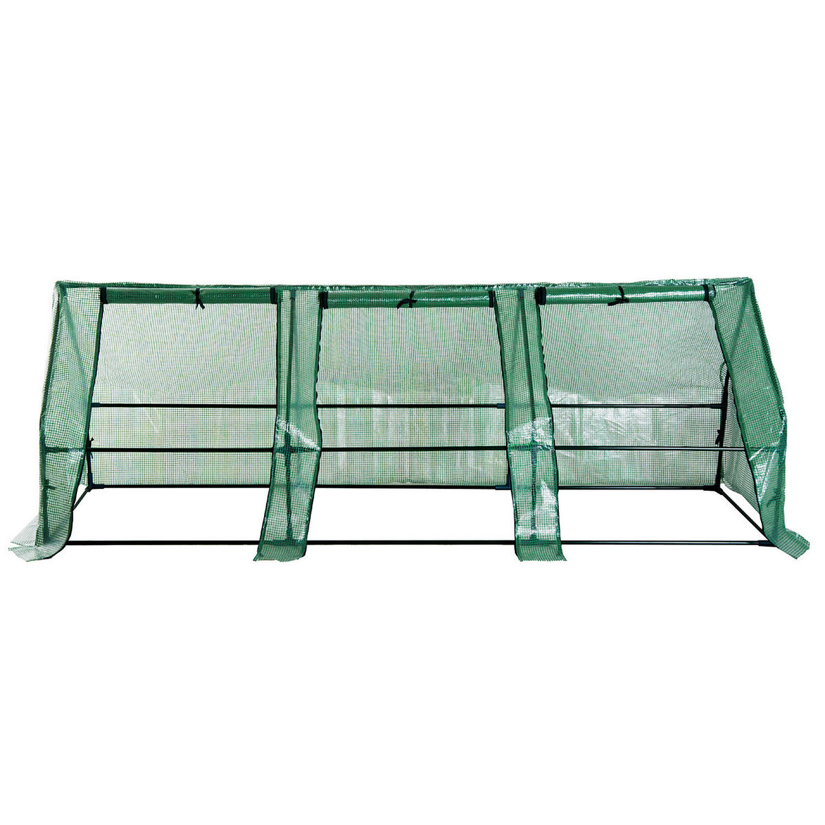Outsunny Gewächshaus B/H/L: ca. 90x90x270 cm Gewächshaus 01-0469 - grün/transparent (270,00/90,00/90,00cm) - Outsunny