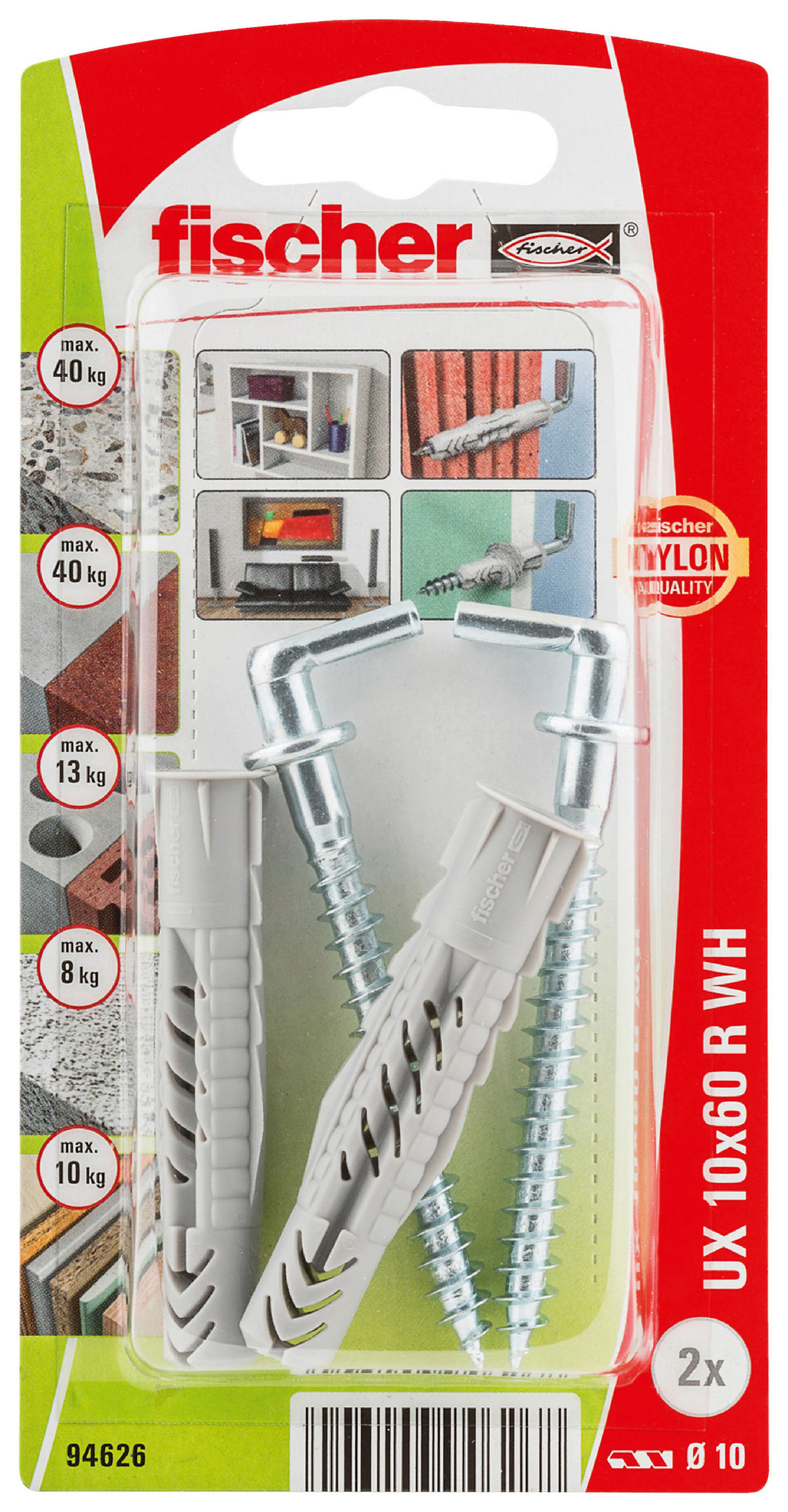 fischer Dübel- und Hakenset Dübel-/u.Winkelhakenset_fischer - fischer