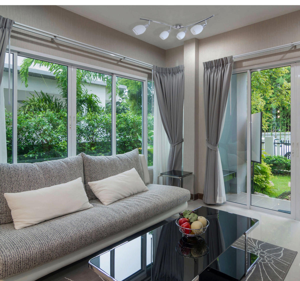 Näve Leuchten Spotschiene 1175142 Chrom Glas Metall B/H/T: ca. 9x12,5x81 cm 4 Brennstellen Rom - Chrom (9,00/12,50/81,00cm) - Näve Leuchten