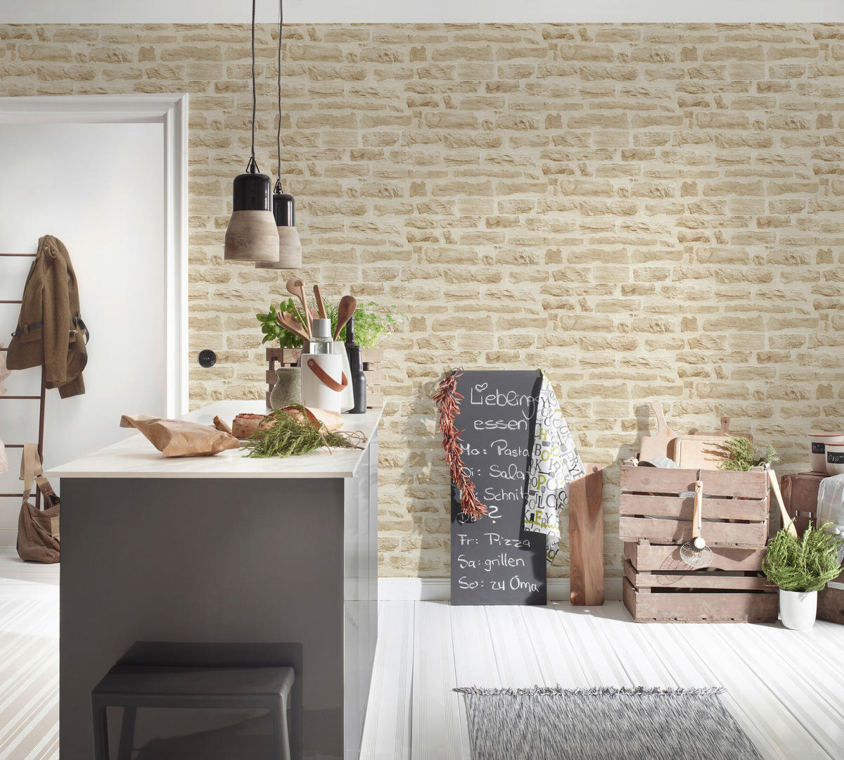 A.S.Creation Vliestapete Best of Wood`n Stone 2nd Edition Steine beige creme B/L: ca. 53x1005 cm Best of Wood`n Stone 2nd Edition - beige/creme (53,00/1005,00cm) - A.S.Creation