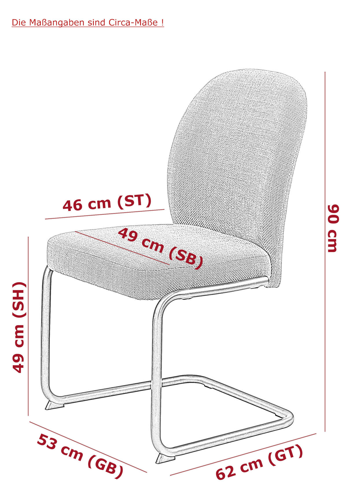 Schwingstuhl Karen II, 2er-Set schlamm Metall Webstoff B/H/T: ca. 53x90x62 cm Karen II, 2er-Set - schlamm (53,00/90,00/62,00cm) - Hela