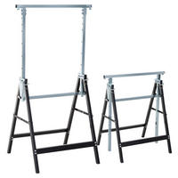 HOMCOM Gerüstbock im 2er Set B/H/L: ca. 58x130x68 cm Gerüstbock B40-015 - schwarz (68,00/58,00/130,00cm) - HOMCOM