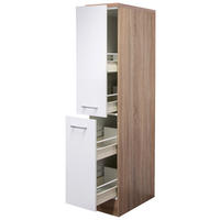 Apothekerschrank Samoa weiß Eiche Nachbildung B/H/T: ca. 30x161x60 cm Samoa - Eiche/weiß (30,00/161,00/60,00cm) - Flex-Well