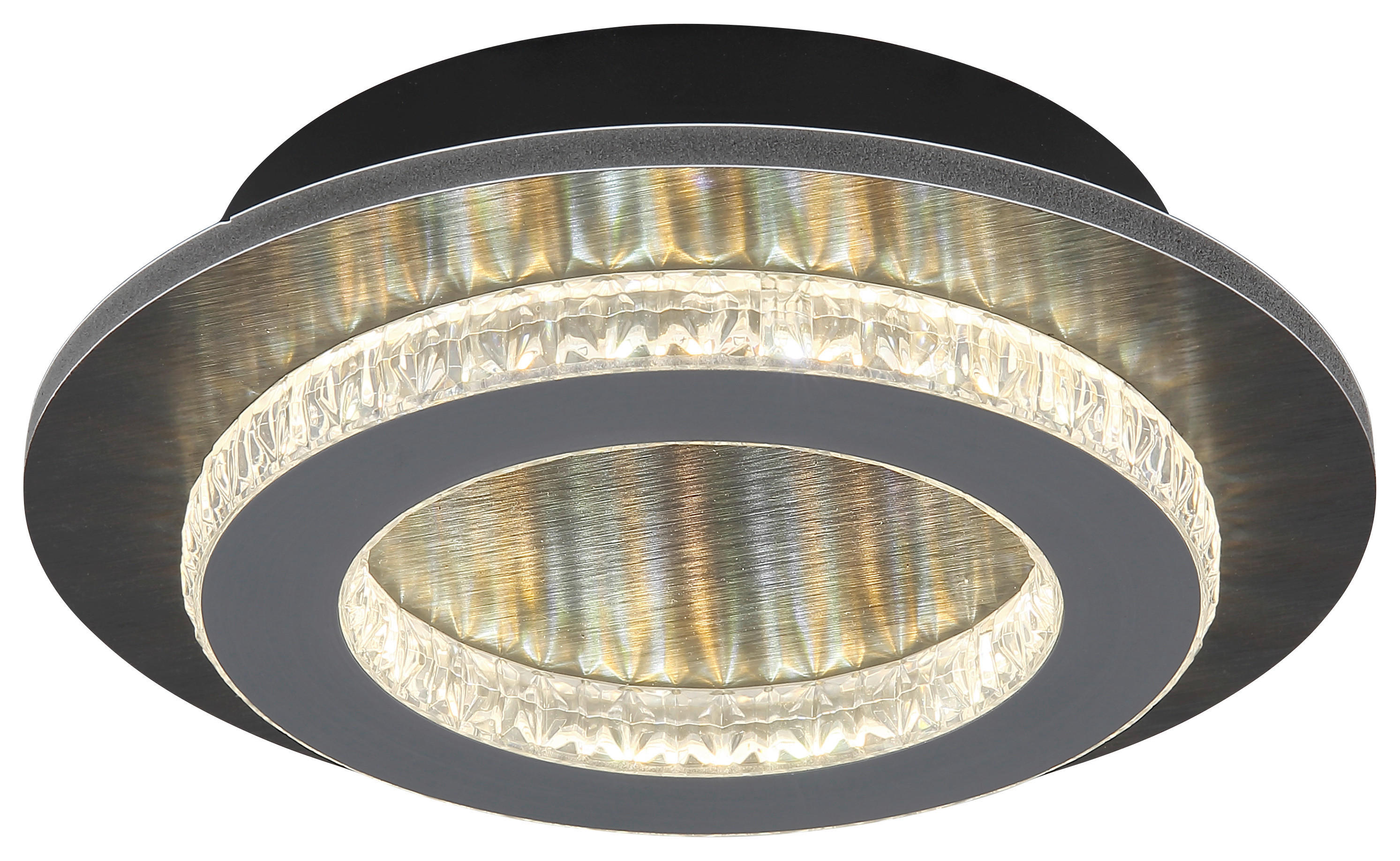 GLOBO LED-Deckenleuchte anthrazit mattschwarz hellgrau Kunststoff Metall H/D: ca. 5,5x20 cm 1 Brennstellen JAYDEN - hellgrau/mattschwarz (20,00/5,50cm) - GLOBO