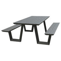 POCOline Gartensitzgruppe anthrazit Alu Gartenset_3tlg. - anthrazit/grau - POCOline