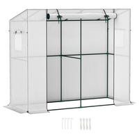 Outsunny Gewächshaus Gewächshaus - weiß (200,00/76,00/170,00cm) - Outsunny