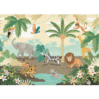 Komar Fototapete Baby Safari B/L: ca. 350x250 cm Baby Safari - (350,00/250,00cm) - Komar