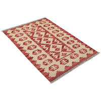 PersaTepp Teppich Kelim Gashgai beige B/H/L: ca. 61x1x89 cm Kelim Gashgai - beige/rot (89,00/61,00/1,00cm) - PersaTepp