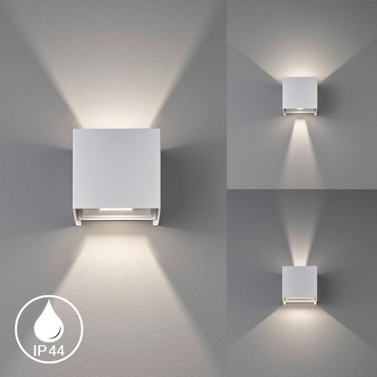 LED-Außen-Wandleuchte 30258 weiß B/H/T: ca. 11x10x10 cm Wall - weiß (11,00/10,00/10,00cm) - Fischer & Honsel