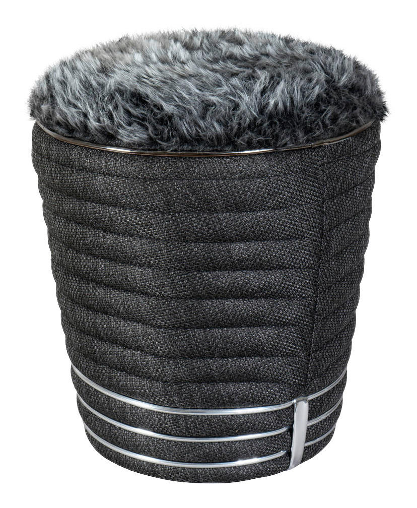 360 Living Hocker Doric 320 anthrazit Graphit H/D: ca. 50x42 cm Doric 320 - Graphit/anthrazit (42,00/50,00cm) - 360 Living
