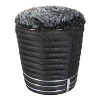 360 Living Hocker Doric 320 anthrazit Graphit H/D: ca. 50x42 cm Doric 320 - Graphit/anthrazit (42,00/50,00cm) - 360 Living