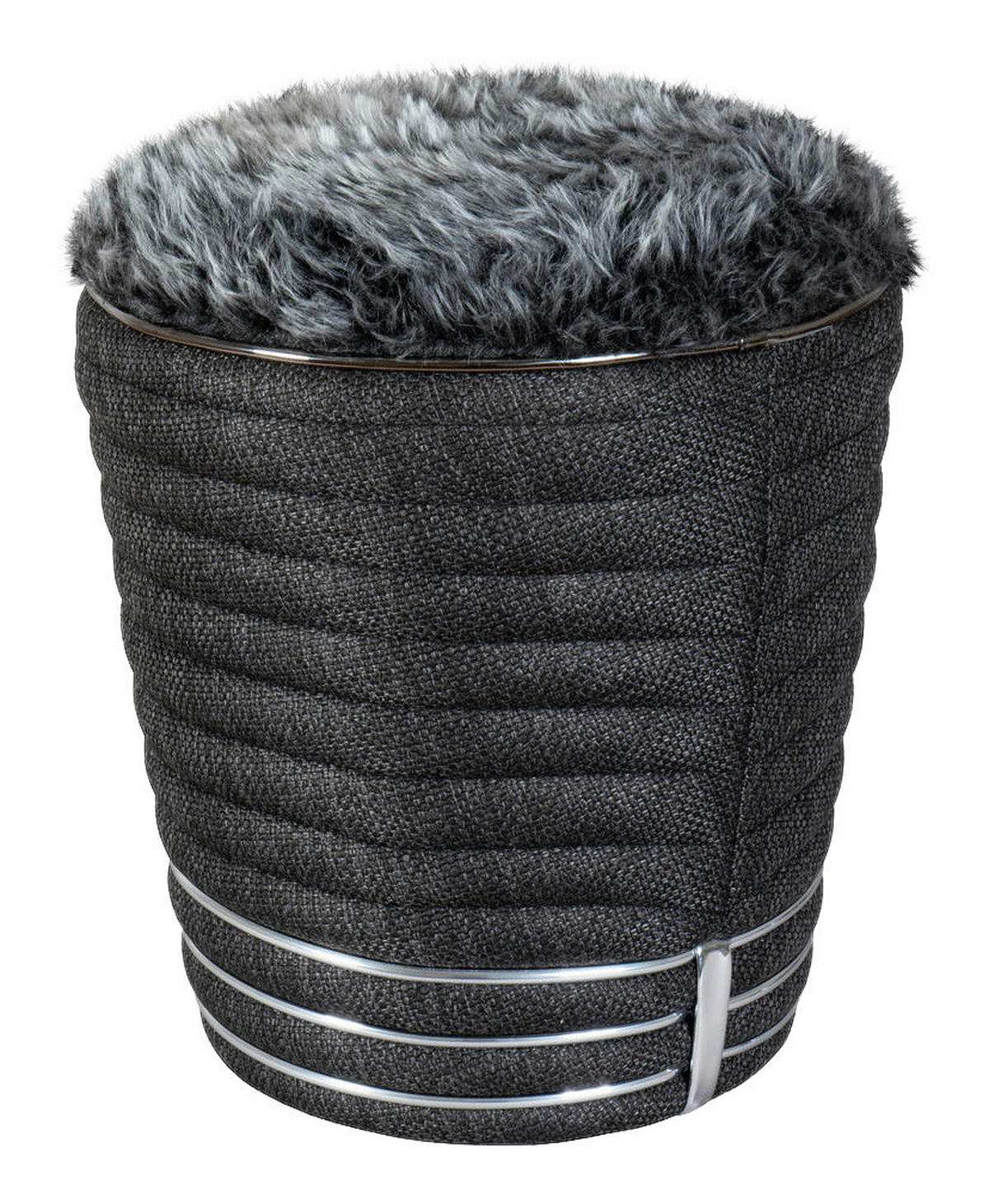 360 Living Hocker Doric 320 anthrazit Graphit H/D: ca. 50x42 cm Doric 320 - Graphit/anthrazit (42,00/50,00cm) - 360 Living