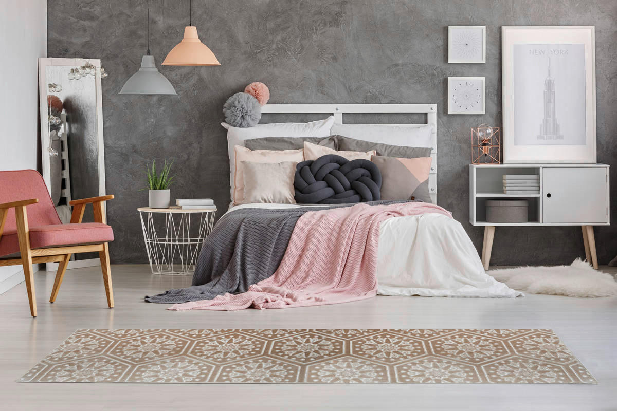360Living Teppich Monroe taupe B/L: ca. 80x300 cm Monroe - taupe (80,00/300,00cm) - 360Living