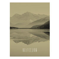Komar Poster Word Lake Reflection Sand Natur B/L: ca. 30x40 cm Word Lake Reflection Sand - (30,00/40,00cm) - Komar