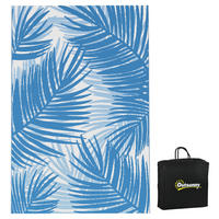 Outsunny Outdoor-Teppich blau B/H/L: ca. 274x182x0,3 cm Outdoor-Teppich - blau (0,30/274,00/182,00cm) - Outsunny