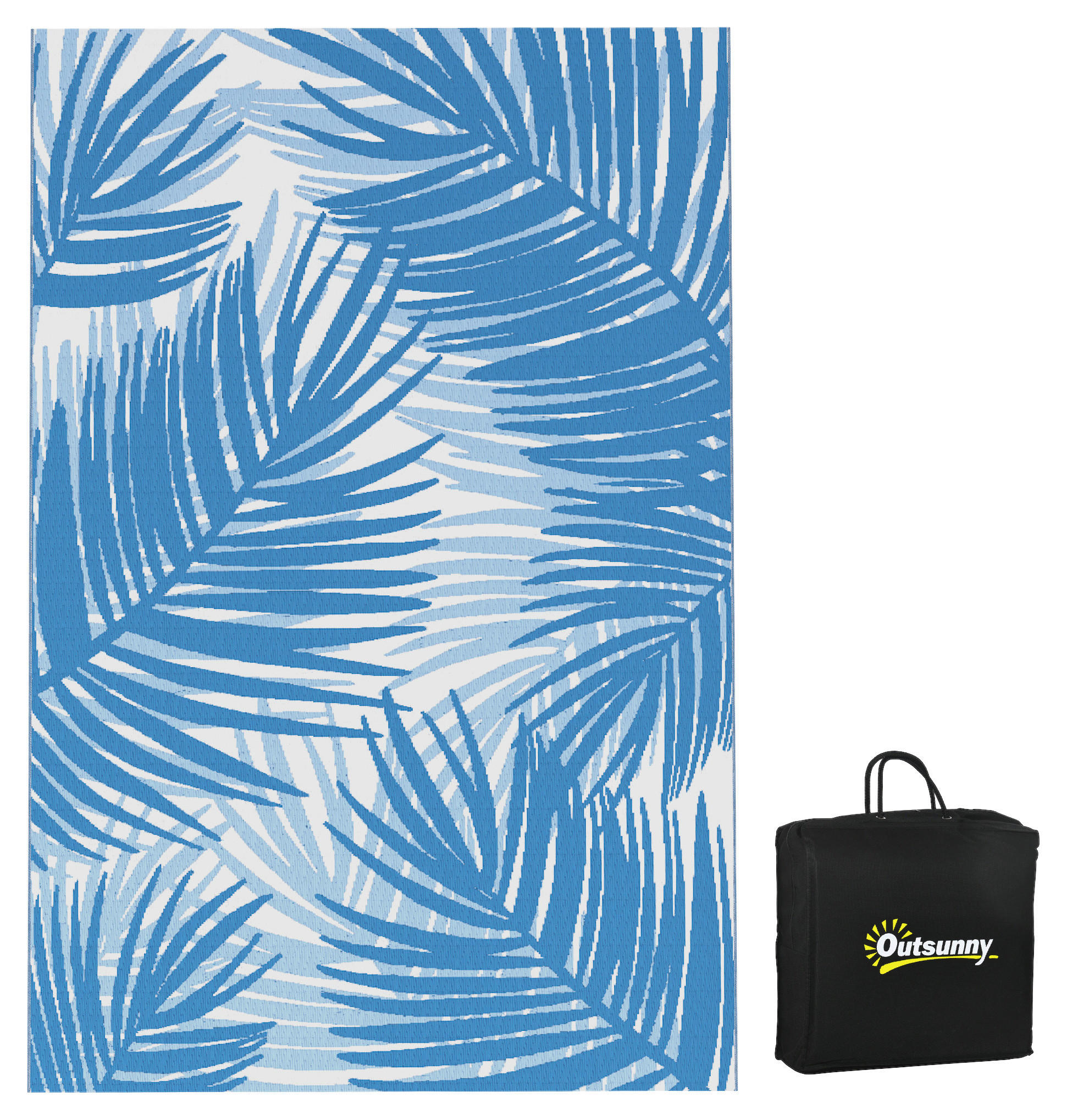 Outsunny Outdoor-Teppich blau B/H/L: ca. 274x182x0,3 cm