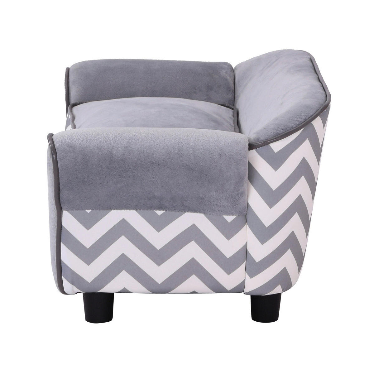 PawHut Hundesofa grau Holz B/H/L: ca. 41x33x74 cm Hundesofa - grau (74,00/41,00/33,00cm) - PawHut