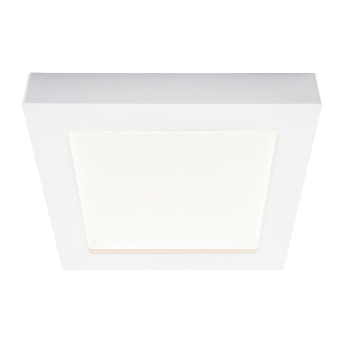 Näve Leuchten LED-Ein-/Aufbauleuchte weiß Kunststoff Metall B/H/T: ca. 22,7x3,5x22,7 cm KOMPLEX - weiß (22,70/3,50/22,70cm) - Näve Leuchten