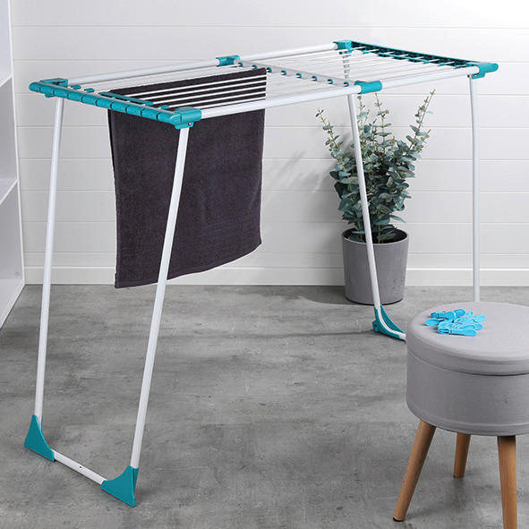 HI Wäschetrockner weiß Wäschetrockner - weiß/türkis - HI