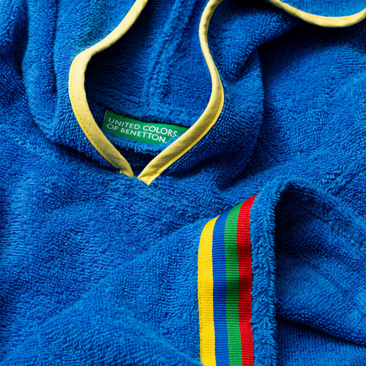 Kinder-Badeponcho blau Baumwolle B/L: ca. 65x65 cm Kinder-Badeponcho - blau (65,00/65,00cm) - BENETTON