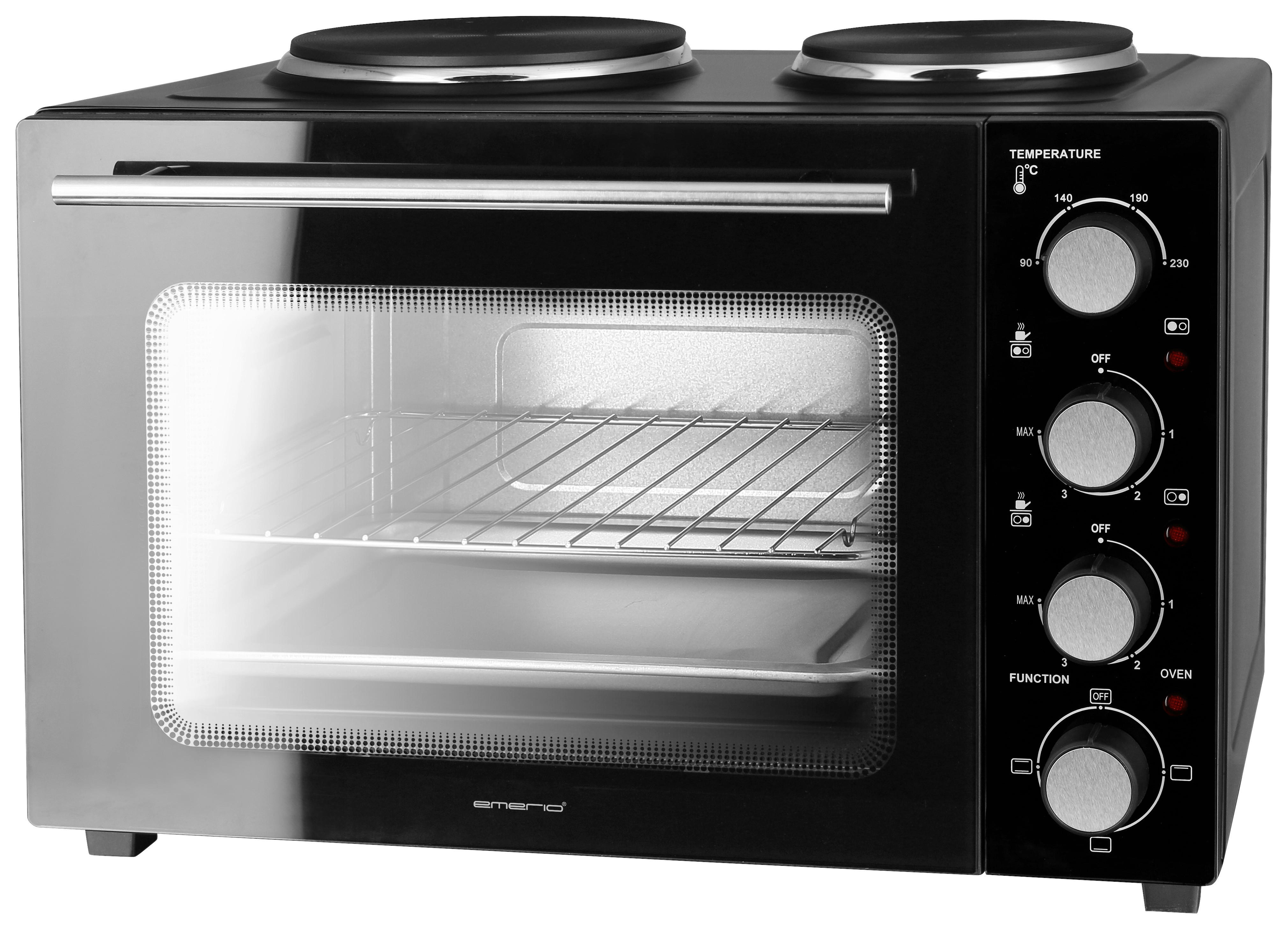 Emerio Mini-Backofen MO-125236.5 schwarz Metall B/H/T: ca. 51x36x41 cm ca. 32 l