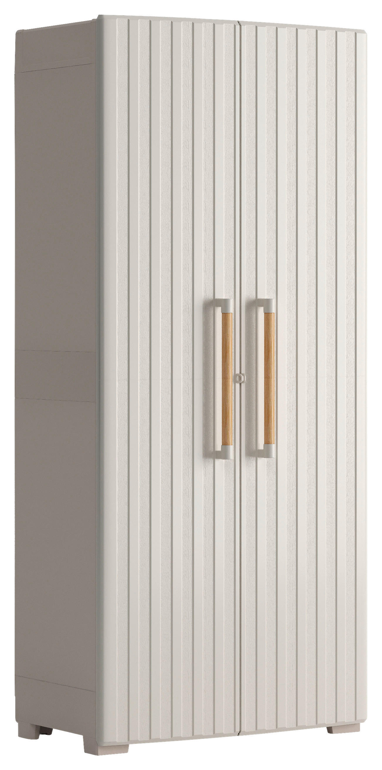 Keter Kunststoffschrank Groove beige Kunststoff B/H/T: ca. 80x180x45 cm Groove - beige (80,00/180,00/45,00cm) - Keter