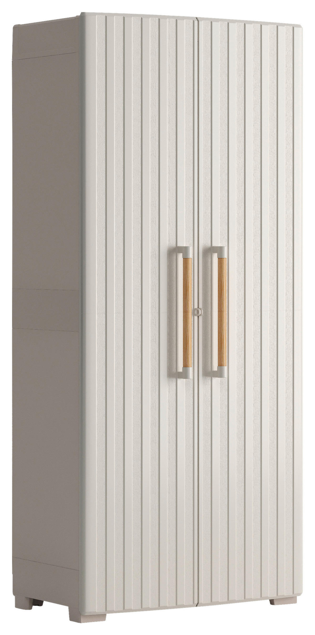 Keter Kunststoffschrank Groove beige Kunststoff B/H/T: ca. 80x180x45 cm Groove - beige (80,00/180,00/45,00cm) - Keter
