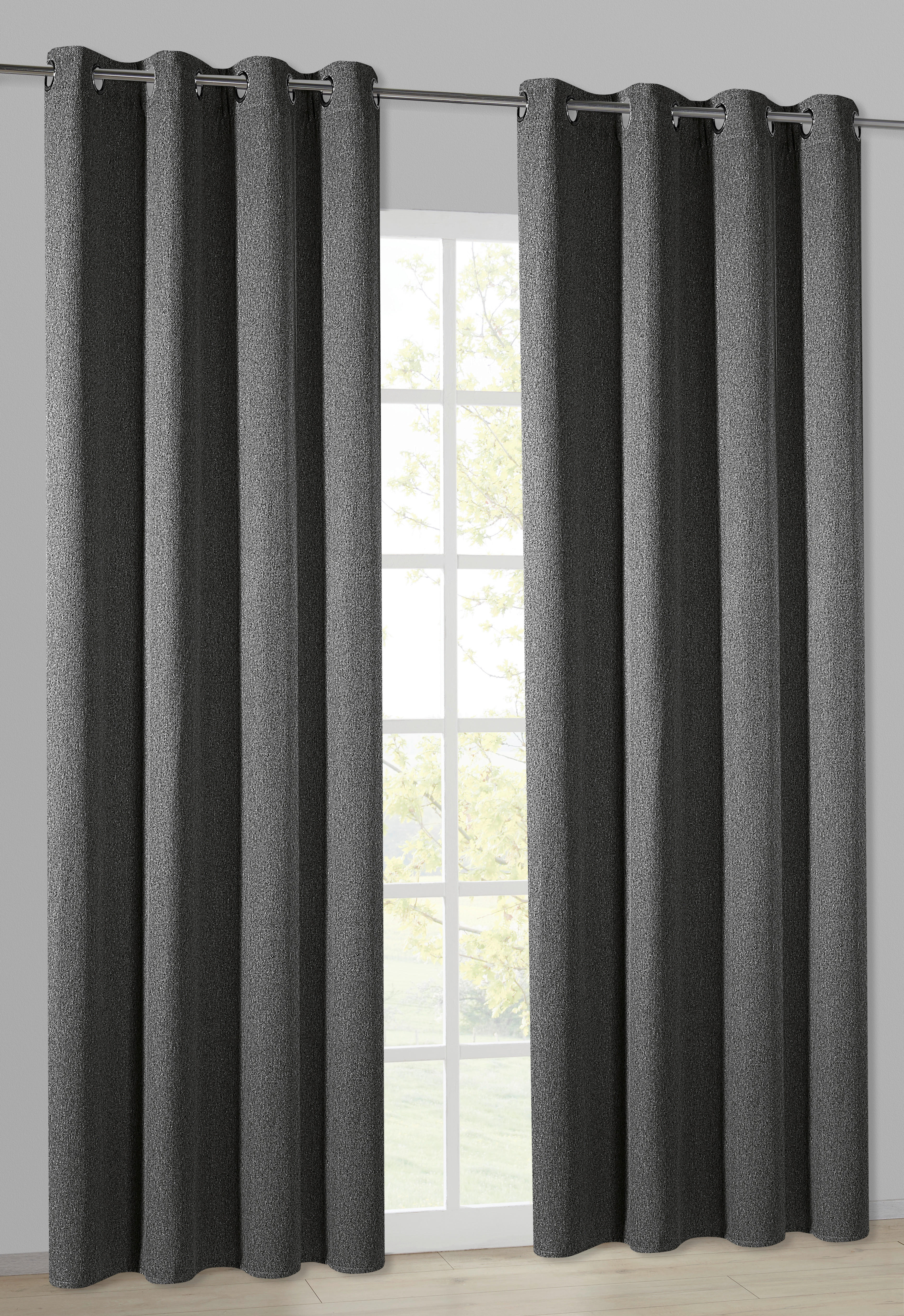 Thermovorhang Berlin anthrazit B/L: ca. 140x245 cm Berlin - anthrazit (140,00/245,00cm) - Happy Home