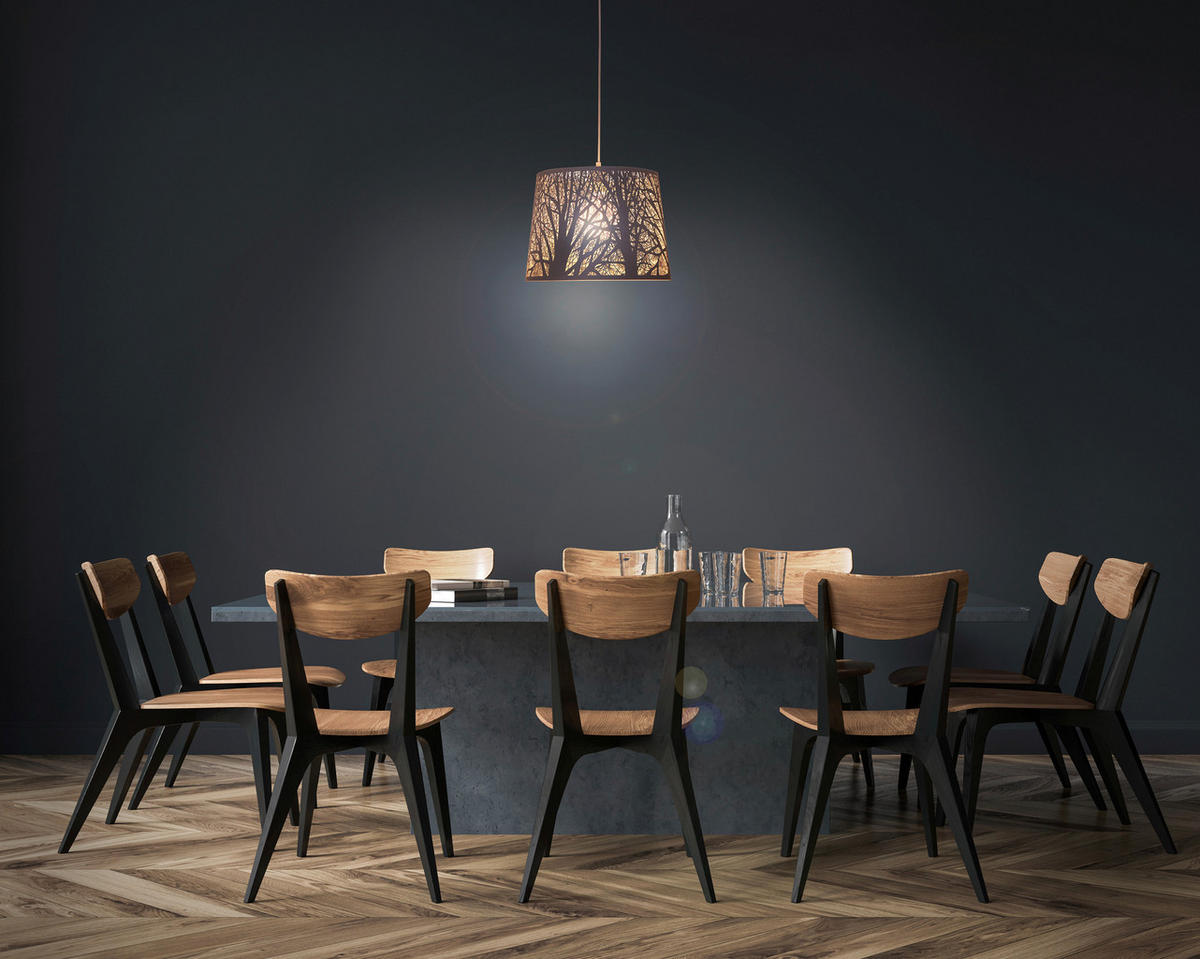 Näve Leuchten Pendelleuchte weiß Kunststoff Metall B/H/T/D: ca. 35x110x35x35 cm E27 1 Brennstellen WHITE WOOD - weiß (35,00/110,00/35,00cm) - Näve Leuchten