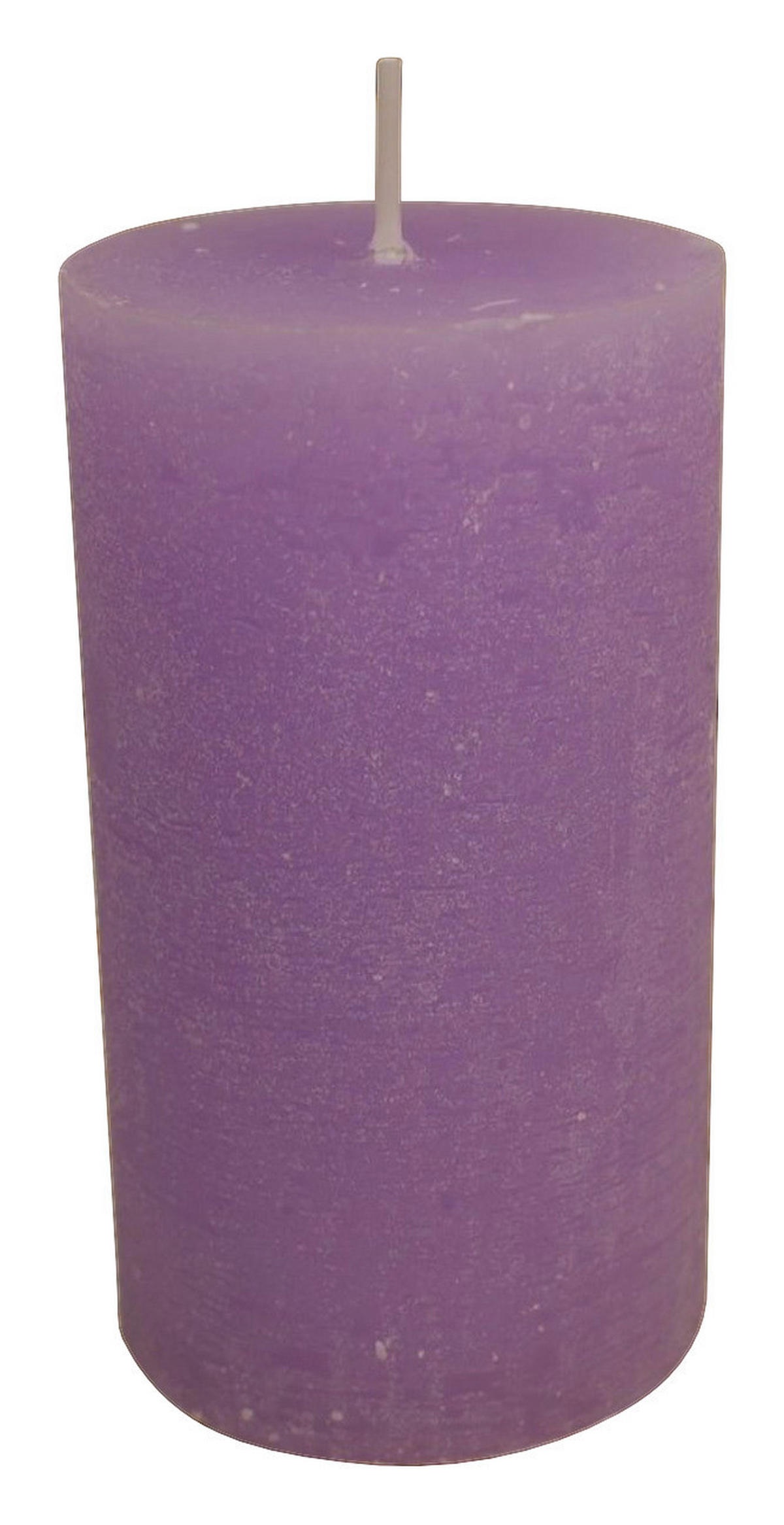 Stumpenkerze lila H/D: ca. 12x6,8 cm Stumpenkerze - lila (6,80/12,00cm)