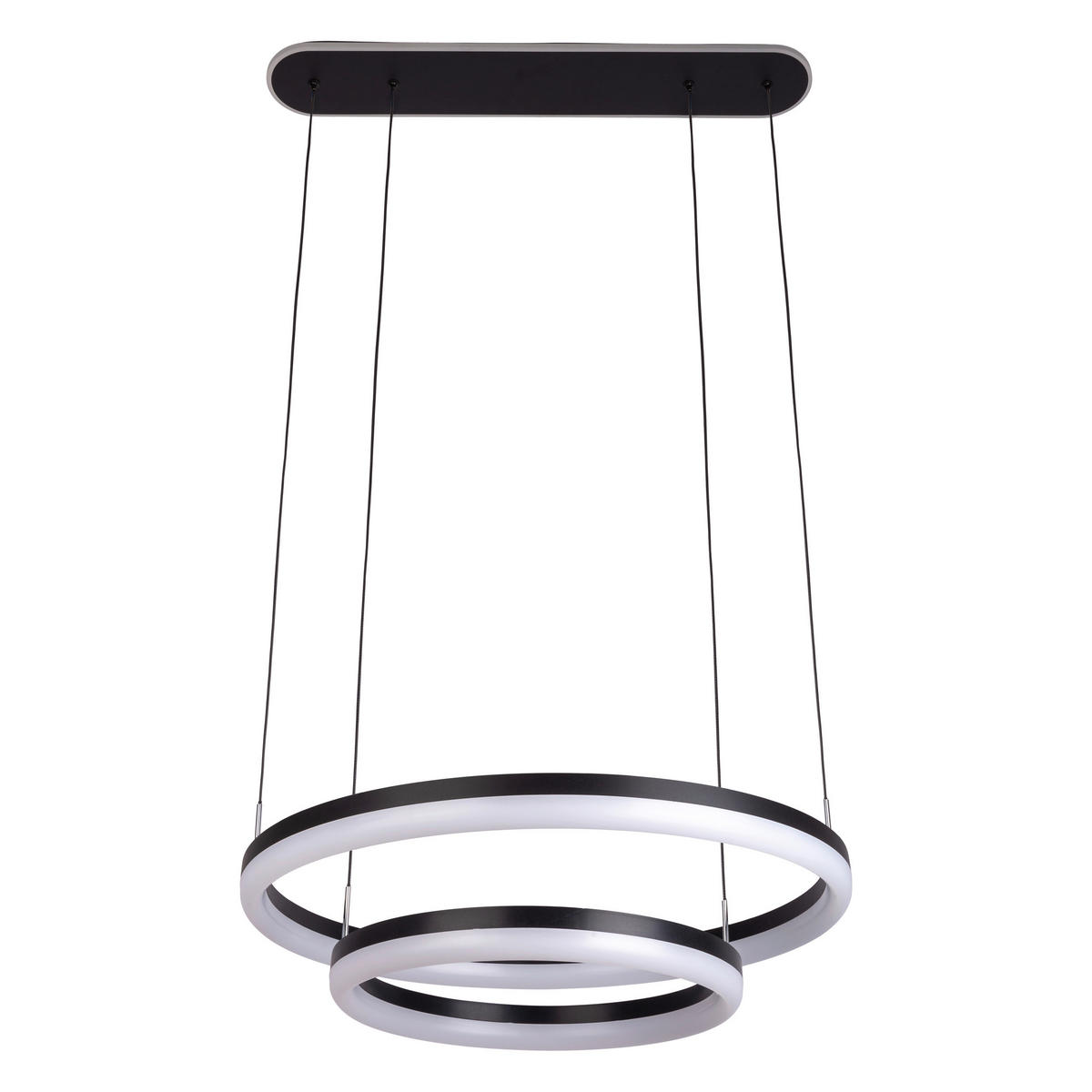 Näve Leuchten Pendelleuchte 7096922 schwarz Metall Kunststoff B/H/T: ca. 60x150x60 cm null 3 Brennstellen Circulo - schwarz (60,00/150,00/60,00cm) - Näve Leuchten