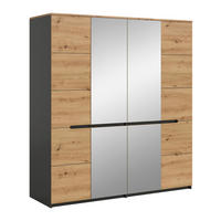 Kleiderschrank CANU basaltgrau Artisan Nachbildung B/H/T: ca. 180x198x59 cm CANU - basaltgrau (180,00/198,00/59,00cm) - xonox.home
