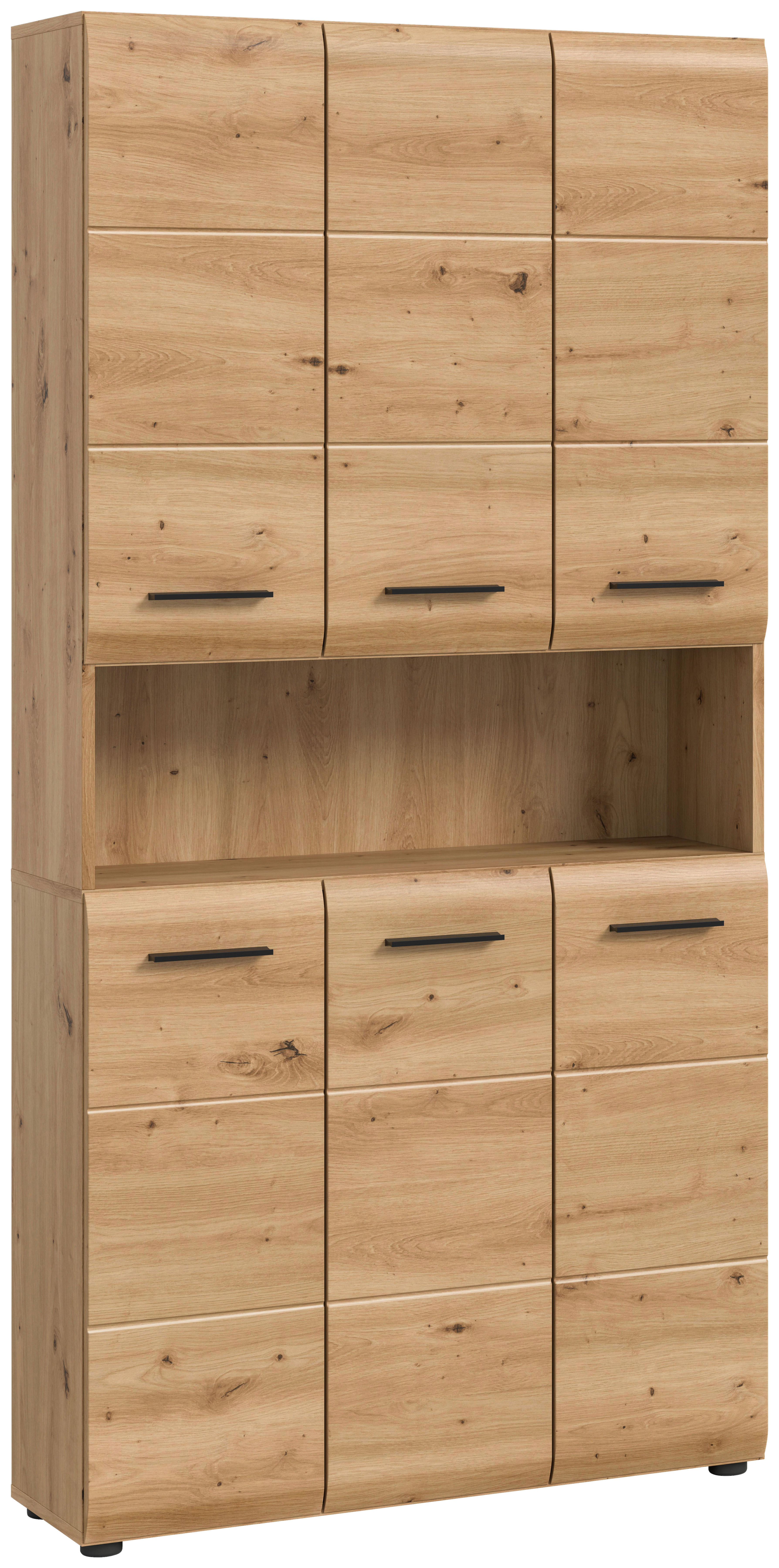 Mehrzweckschrank Ice Artisan Oak Nachbildung B/H/T: ca. 90x185x30 cm Ice - (90,00/185,00/30,00cm) - xonox.home