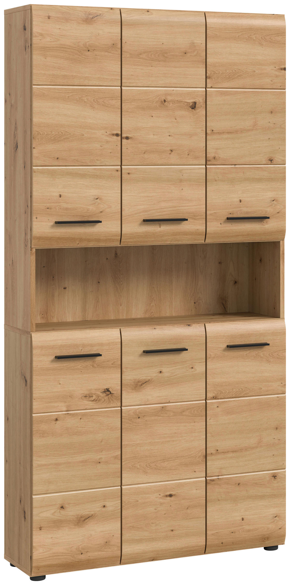 Mehrzweckschrank Ice Artisan Oak Nachbildung B/H/T: ca. 90x185x30 cm Ice - (90,00/185,00/30,00cm) - xonox.home