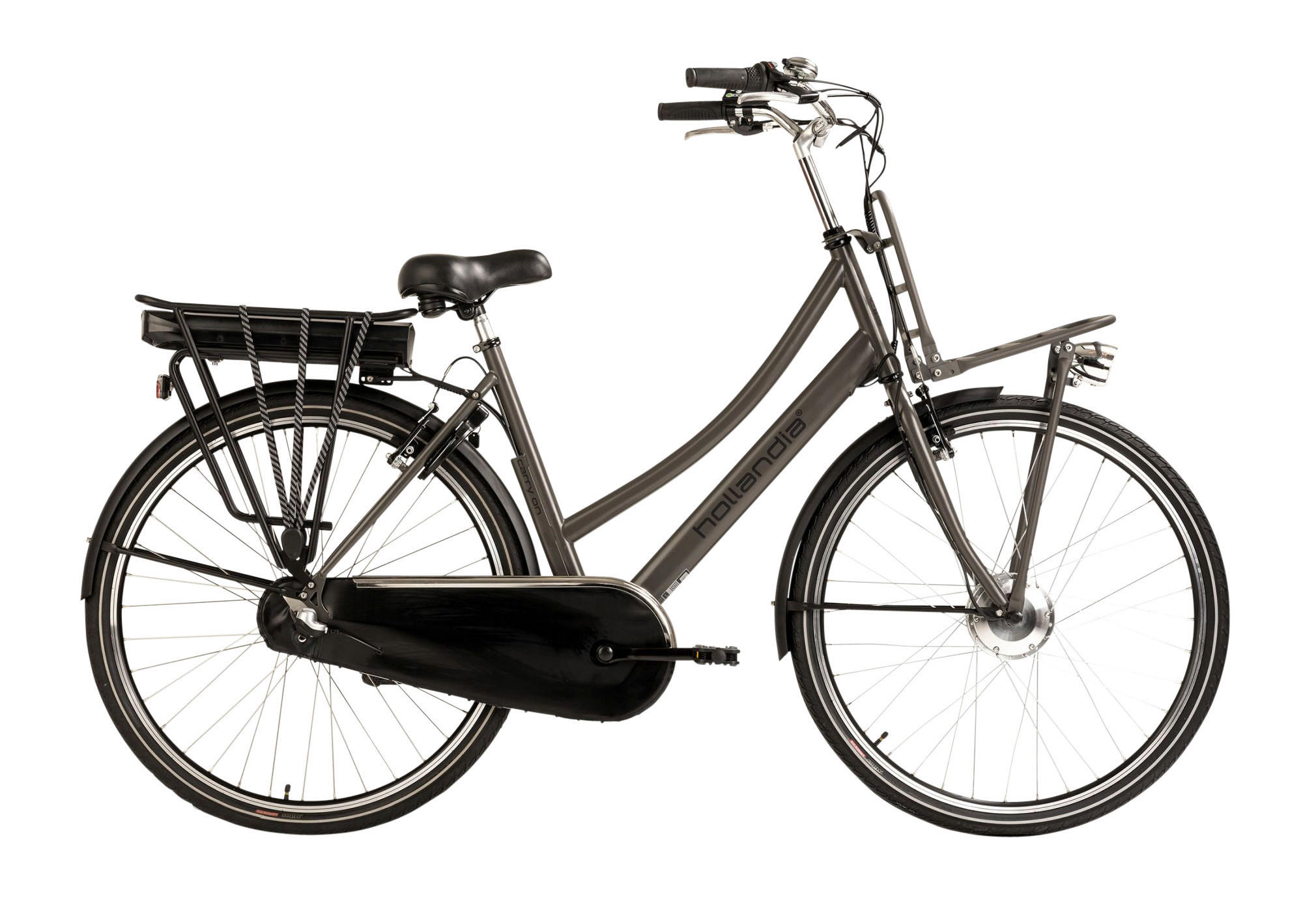 Hollandia E-Cityrad Carry on Carry on 28'' 28 Zoll Rahmenhöhe 54 cm 3 Gänge grau grau ca. 250 W ca. 36 V ca. 28 Zoll Carry on - grau - Hollandia