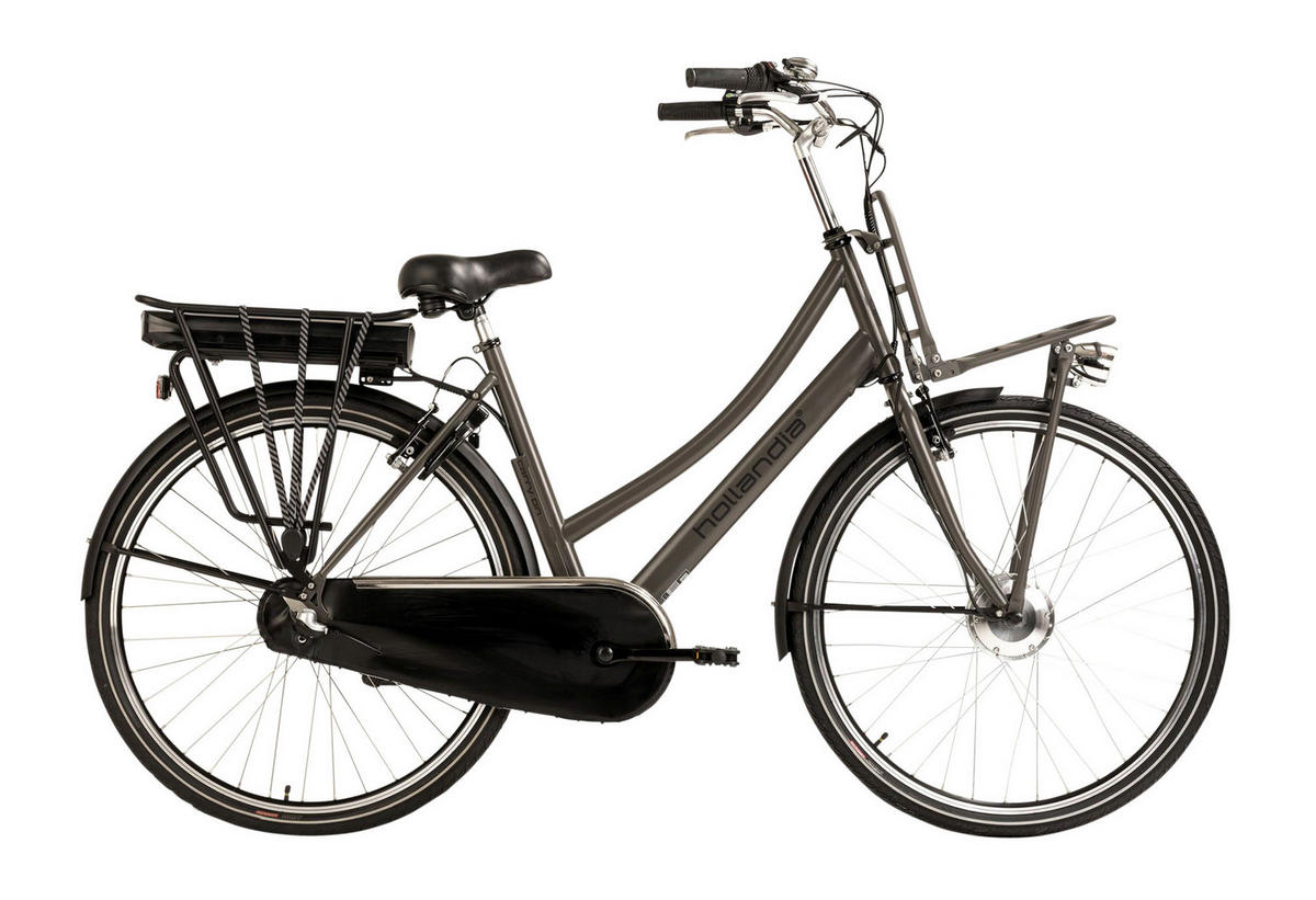 Hollandia E-Cityrad Carry on Carry on 28'' 28 Zoll Rahmenhöhe 54 cm 3 Gänge grau grau ca. 250 W ca. 36 V ca. 28 Zoll Carry on - grau - Hollandia