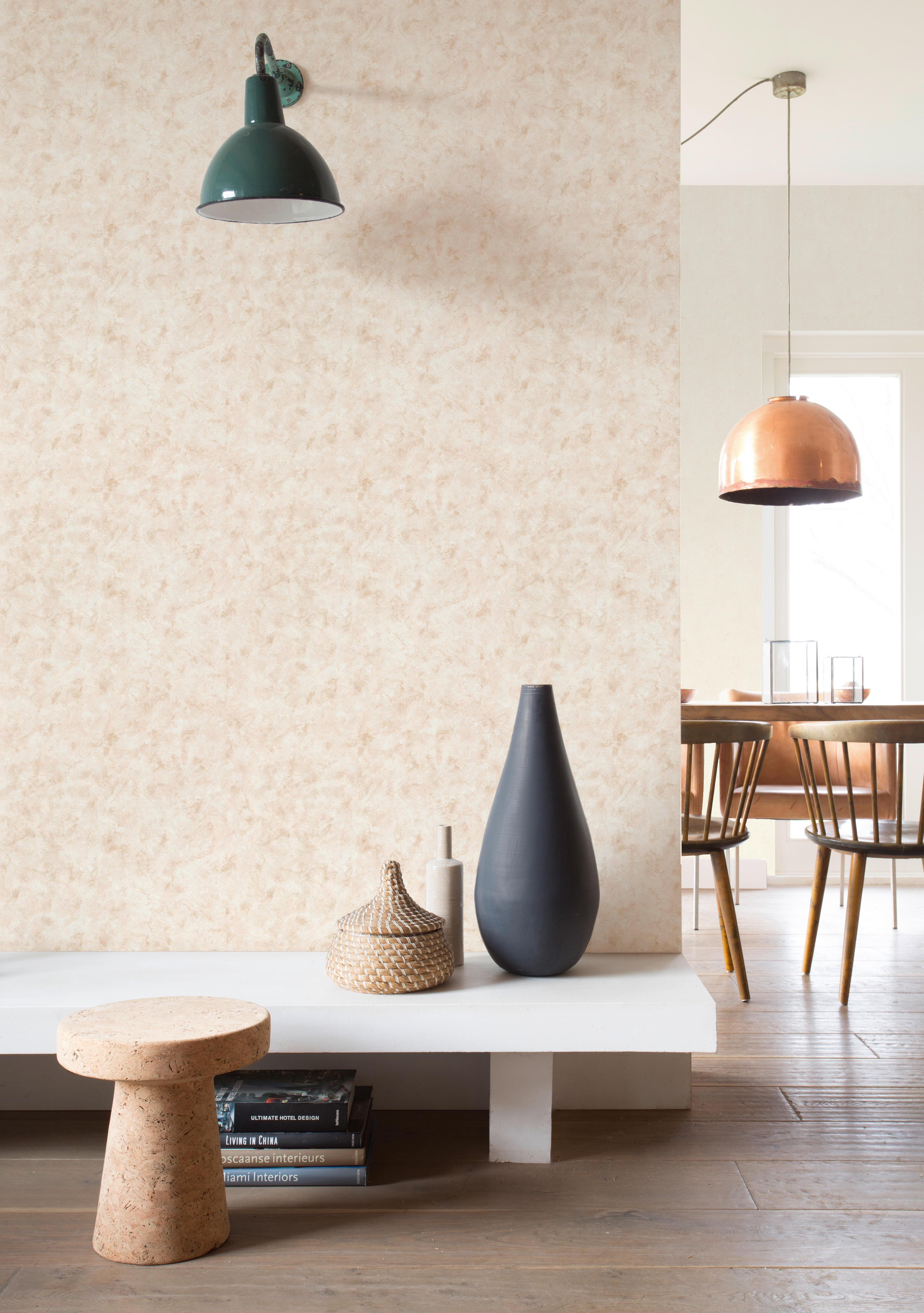 Papiertapete Wischoptik beige B/L: ca. 53x1005 cm Papiertapete_218015 - beige (53,00/1005,00cm)